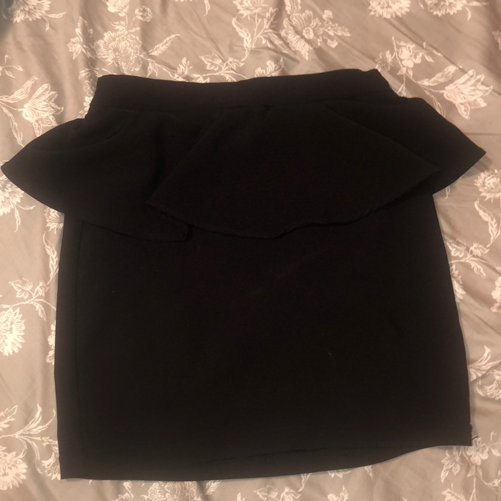 PEPLUM MINI SKIRT